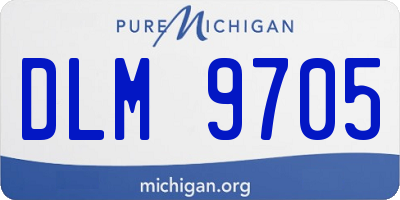 MI license plate DLM9705