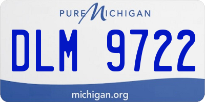 MI license plate DLM9722