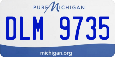 MI license plate DLM9735