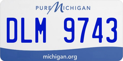 MI license plate DLM9743