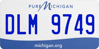 MI license plate DLM9749