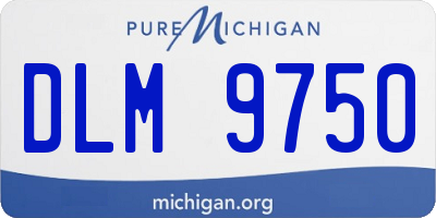 MI license plate DLM9750