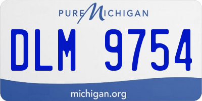 MI license plate DLM9754
