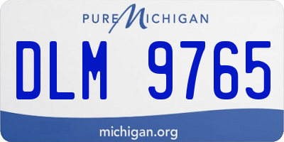 MI license plate DLM9765