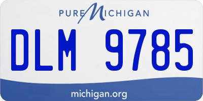 MI license plate DLM9785