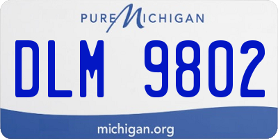 MI license plate DLM9802