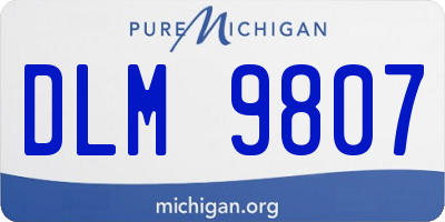 MI license plate DLM9807