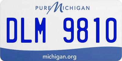 MI license plate DLM9810