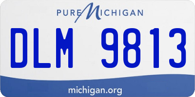 MI license plate DLM9813