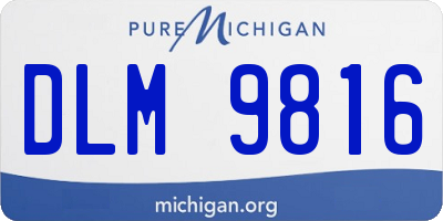 MI license plate DLM9816