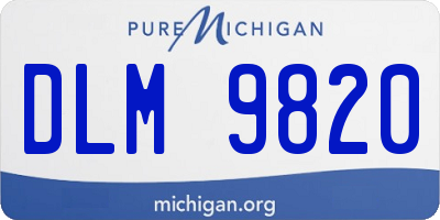 MI license plate DLM9820