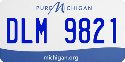 MI license plate DLM9821