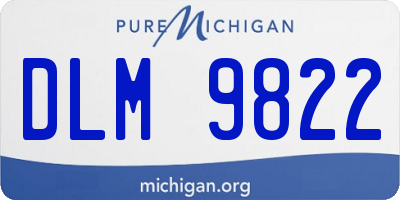 MI license plate DLM9822