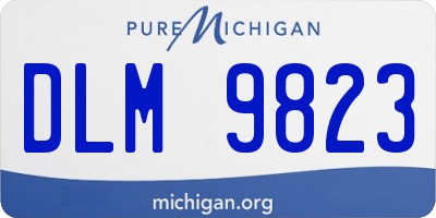 MI license plate DLM9823