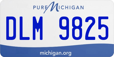 MI license plate DLM9825