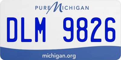 MI license plate DLM9826