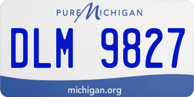 MI license plate DLM9827