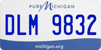 MI license plate DLM9832