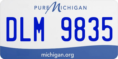 MI license plate DLM9835