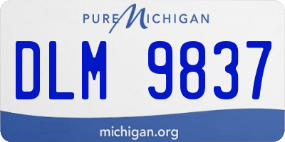 MI license plate DLM9837