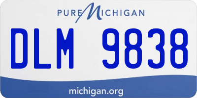 MI license plate DLM9838