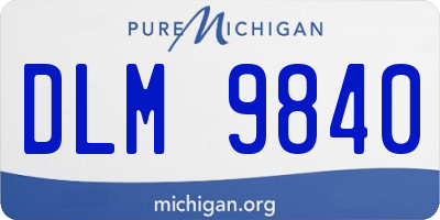 MI license plate DLM9840