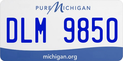 MI license plate DLM9850