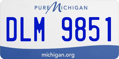 MI license plate DLM9851