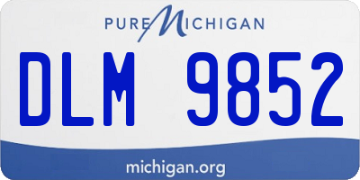 MI license plate DLM9852