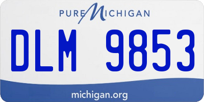 MI license plate DLM9853