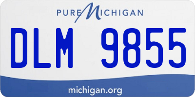 MI license plate DLM9855