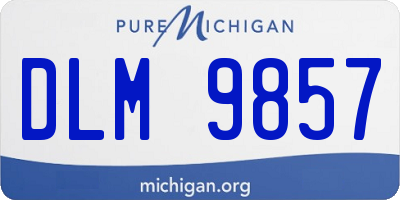 MI license plate DLM9857