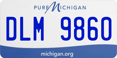 MI license plate DLM9860