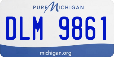 MI license plate DLM9861