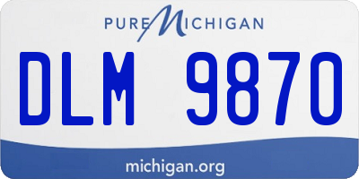 MI license plate DLM9870