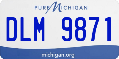 MI license plate DLM9871