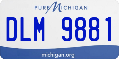 MI license plate DLM9881