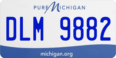 MI license plate DLM9882