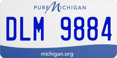 MI license plate DLM9884