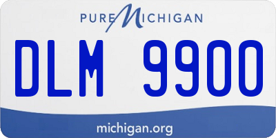 MI license plate DLM9900