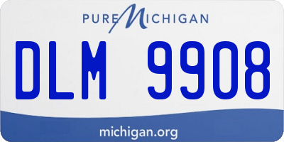 MI license plate DLM9908