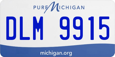 MI license plate DLM9915