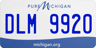MI license plate DLM9920