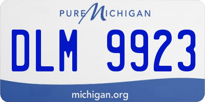 MI license plate DLM9923