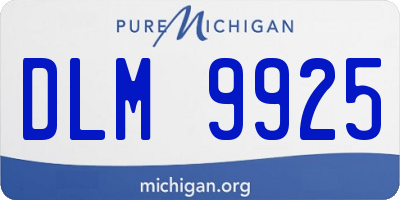 MI license plate DLM9925