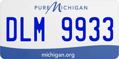 MI license plate DLM9933