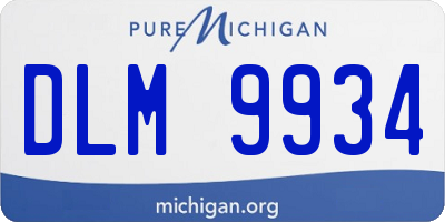 MI license plate DLM9934