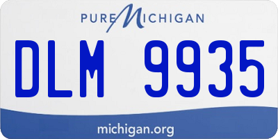 MI license plate DLM9935