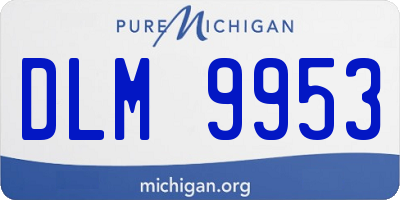 MI license plate DLM9953