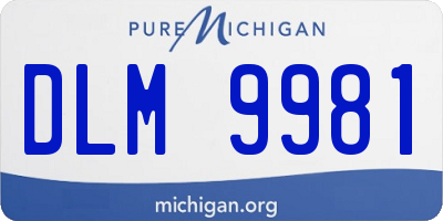 MI license plate DLM9981